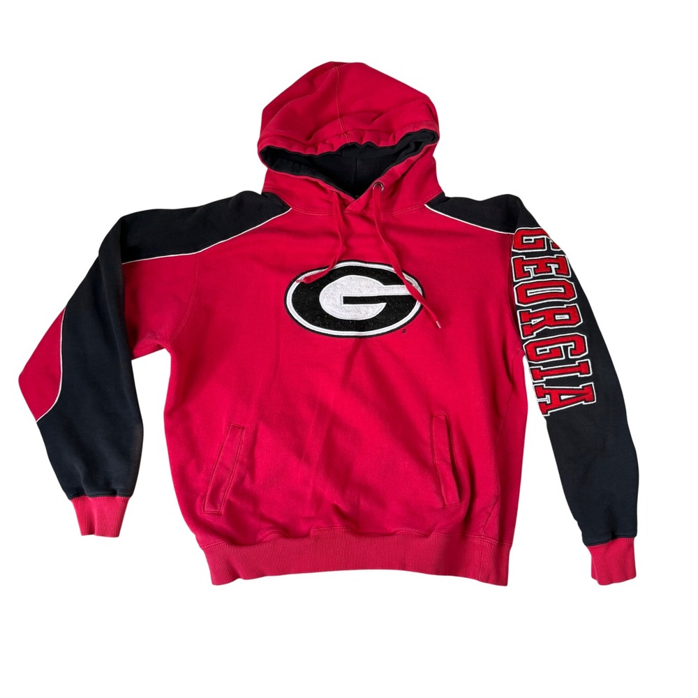 Colosseum Athletics Georgia Bulldogs Hoodie Red Black Mens Medium 2842